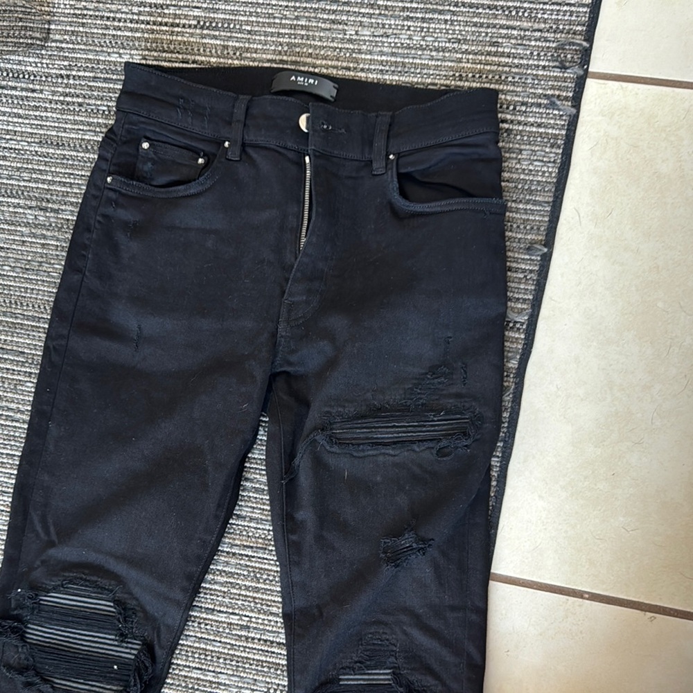 AMIRI Men's Black Distressed Jeans